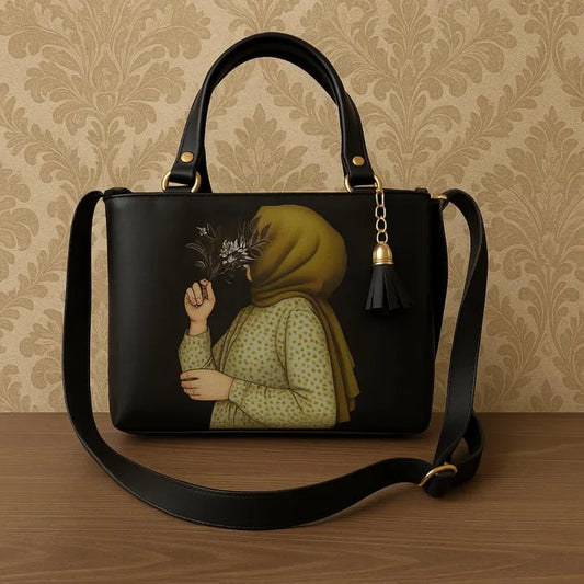 Handbags For Girls latest Printed Hijabi Girl design